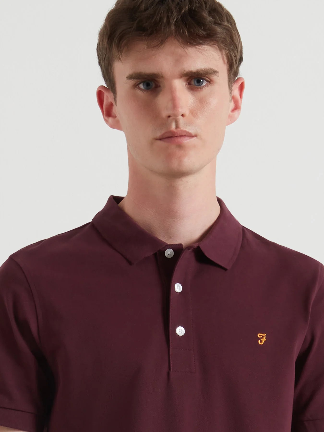 Farah Blanes Organic Cotton Polo Shirt - Bordeaux F4ksb0685074