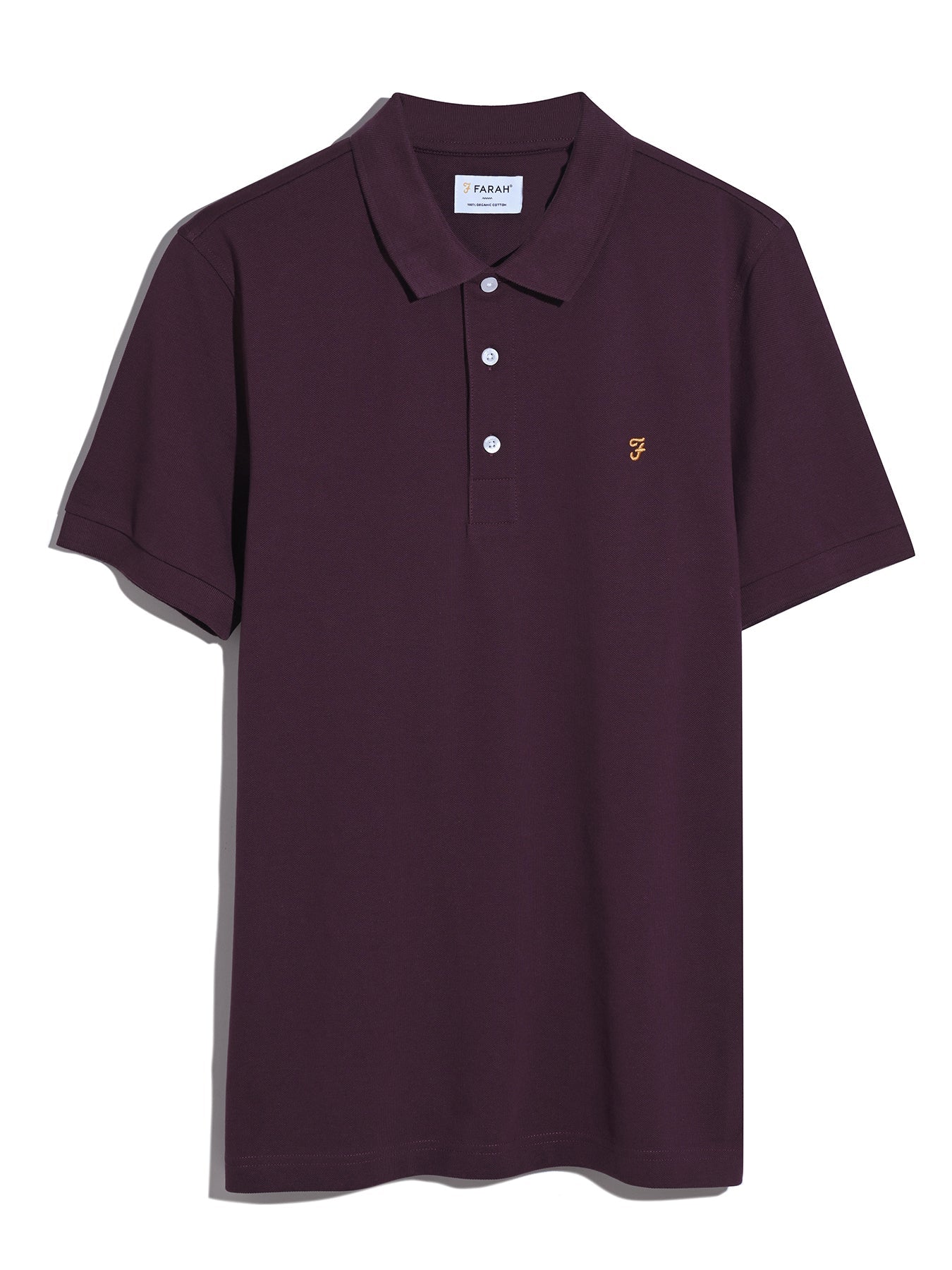 Farah Blanes Organic Cotton Polo Shirt - Bordeaux F4ksb0685075