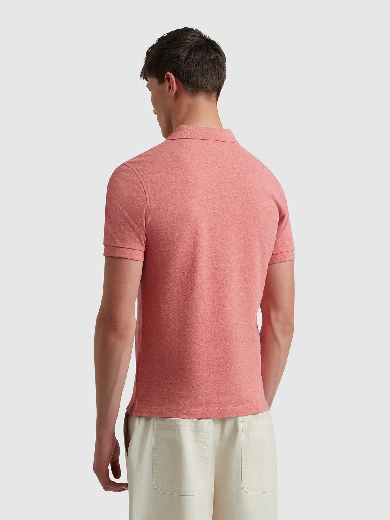 Farah Blanes Organic Cotton Polo Shirt - Carnation Pink Marl F4ksb0686783