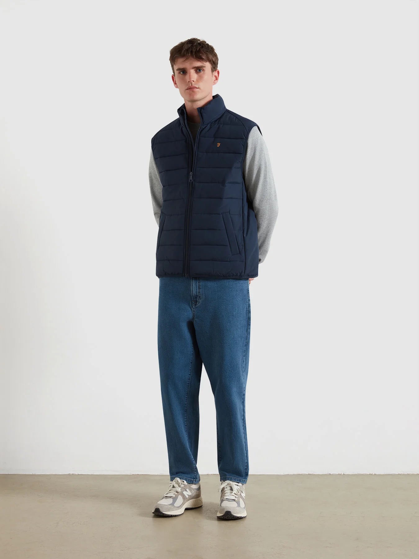 Farah Kennedy Wadded Gilet - Yale F4rff0289962