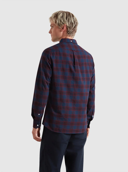 Farah Brewer Check Oxford Shirt - Bordeaux F4wff0845073