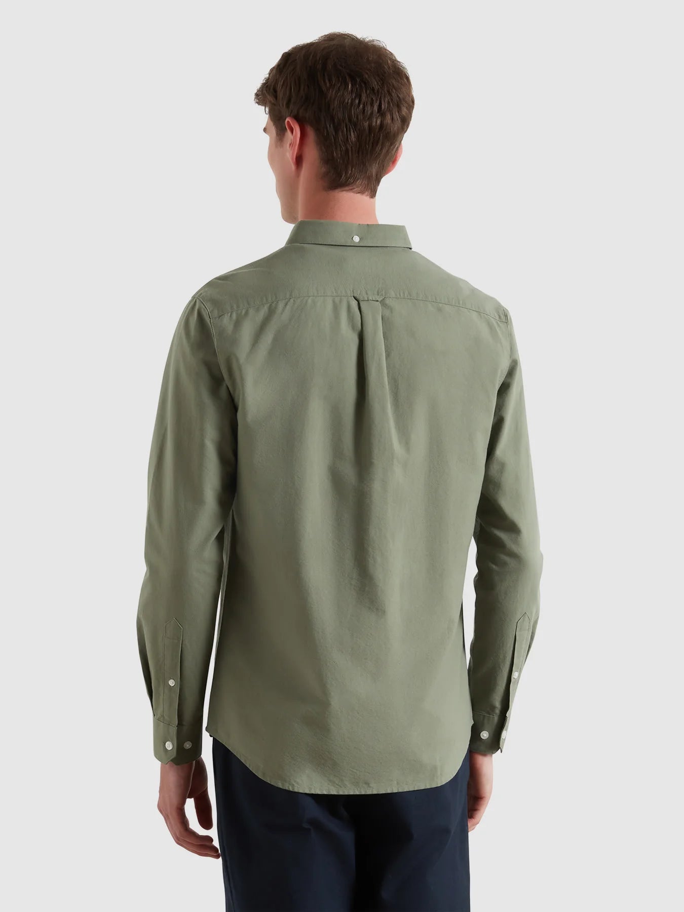 Farah Brewer Slim Fit Organic Cotton Oxford Shirt - Tarragon Green F4wsb0603183_e2c447ab-ad64-473e-bc33-b560eee7965d