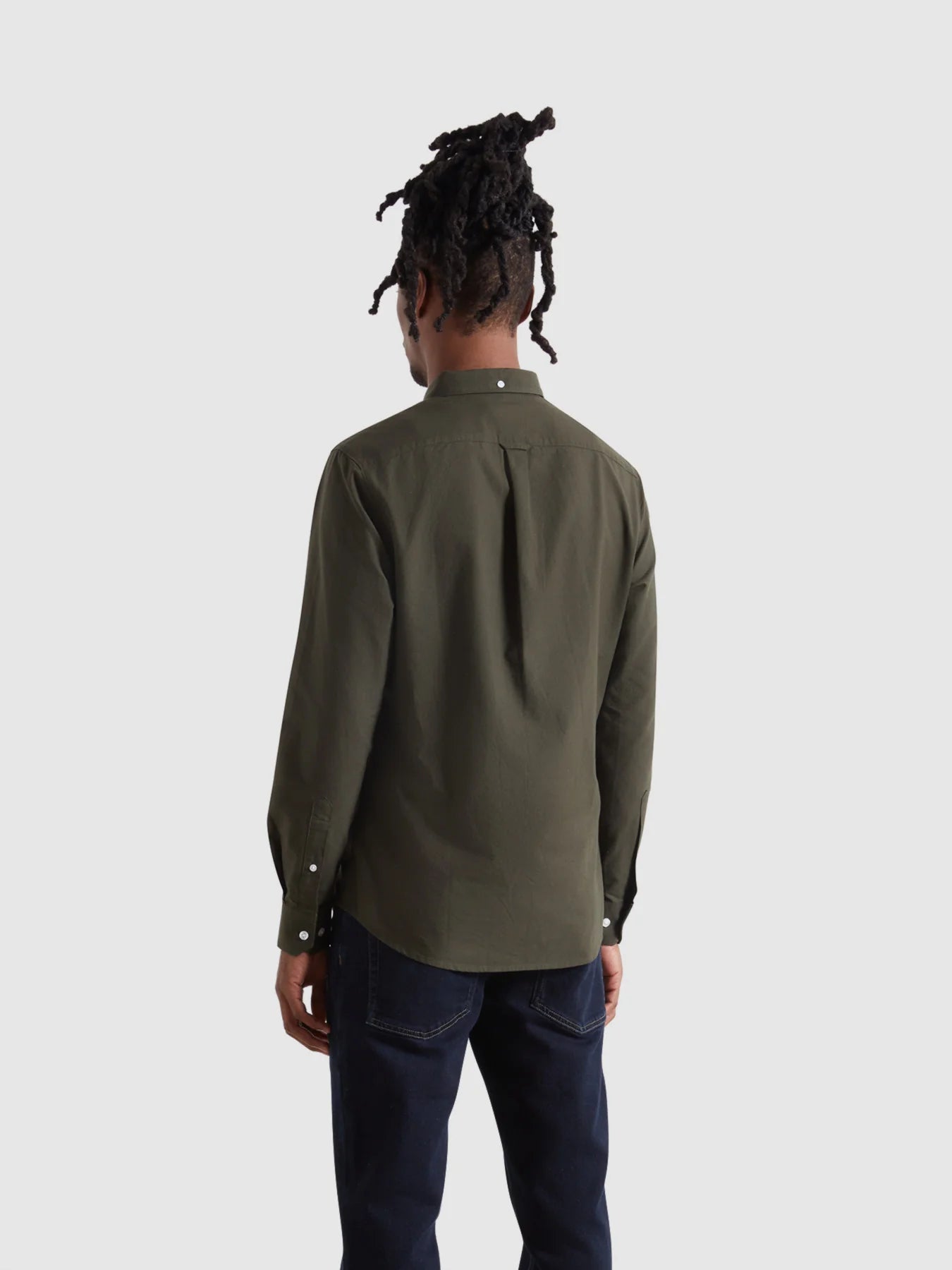 Farah Brewer Slim Fit Organic Cotton Oxford Shirt - Evergreen F4wsb0603573