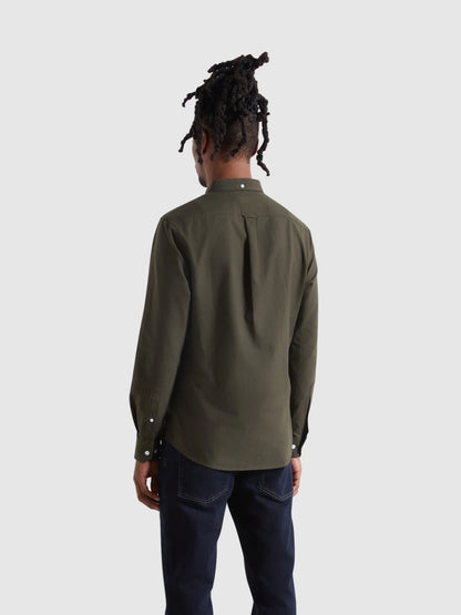 Farah Brewer Slim Fit Organic Cotton Oxford Shirt - Evergreen F4wsb0603573