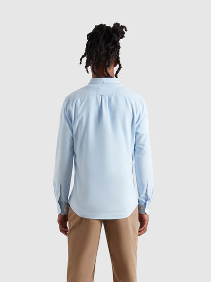 Farah Brewer Slim Fit Organic Cotton Oxford Shirt - Sky Blue F4wsb0604683
