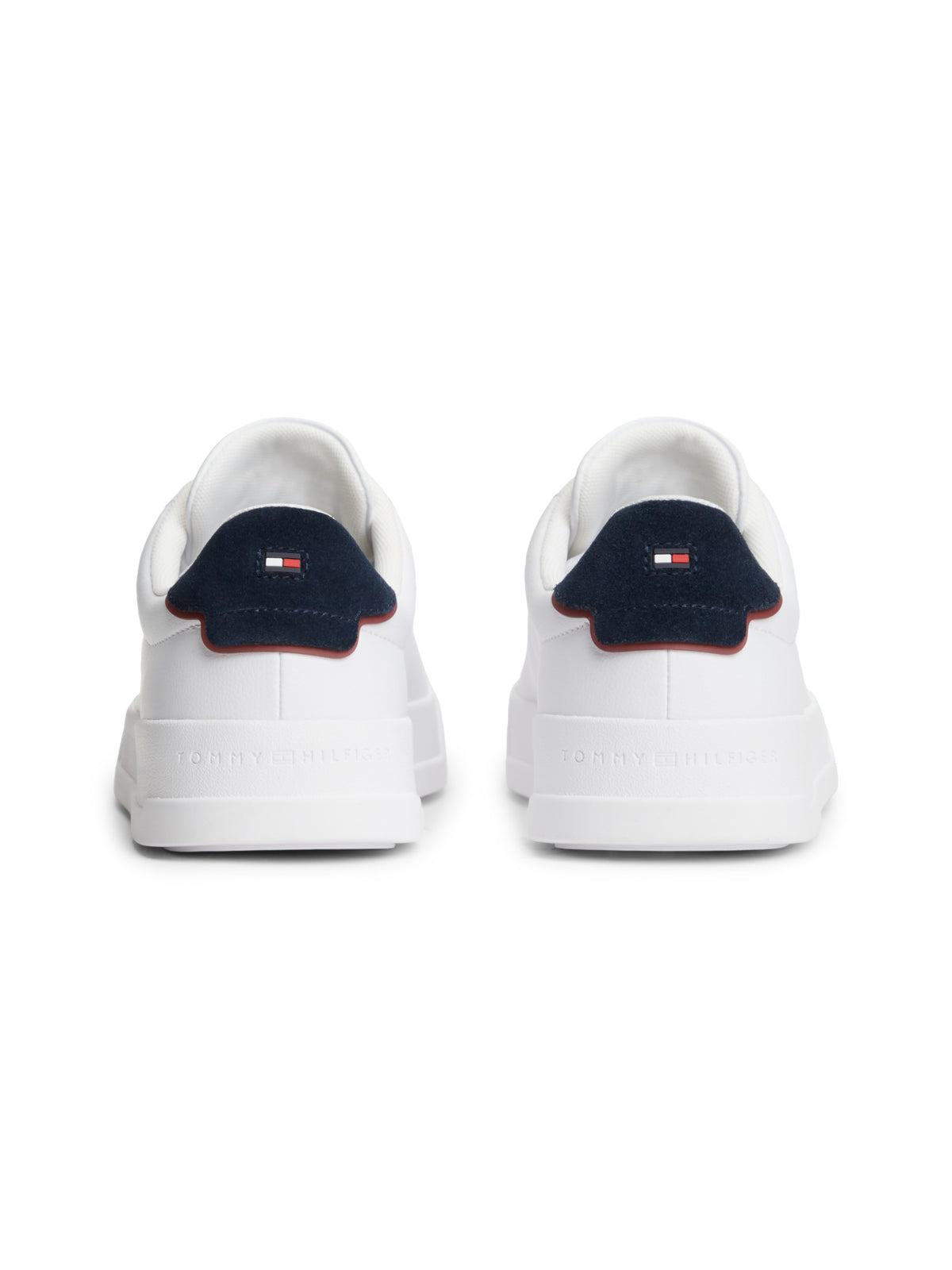 Tommy Hilfiger Logo Court Trainers With Leather - Ecru FM0FM05367_0LD_alternate3_ay