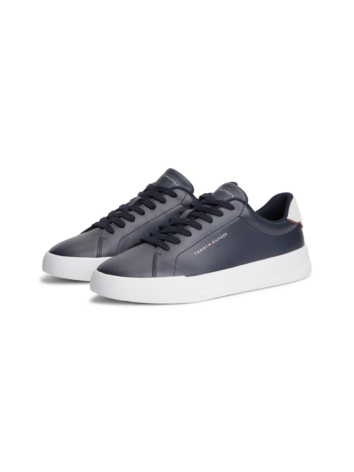 Tommy Hilfiger Logo Court Trainers With Leather - Desert Sky FM0FM05367_DW5_alternate1_ay
