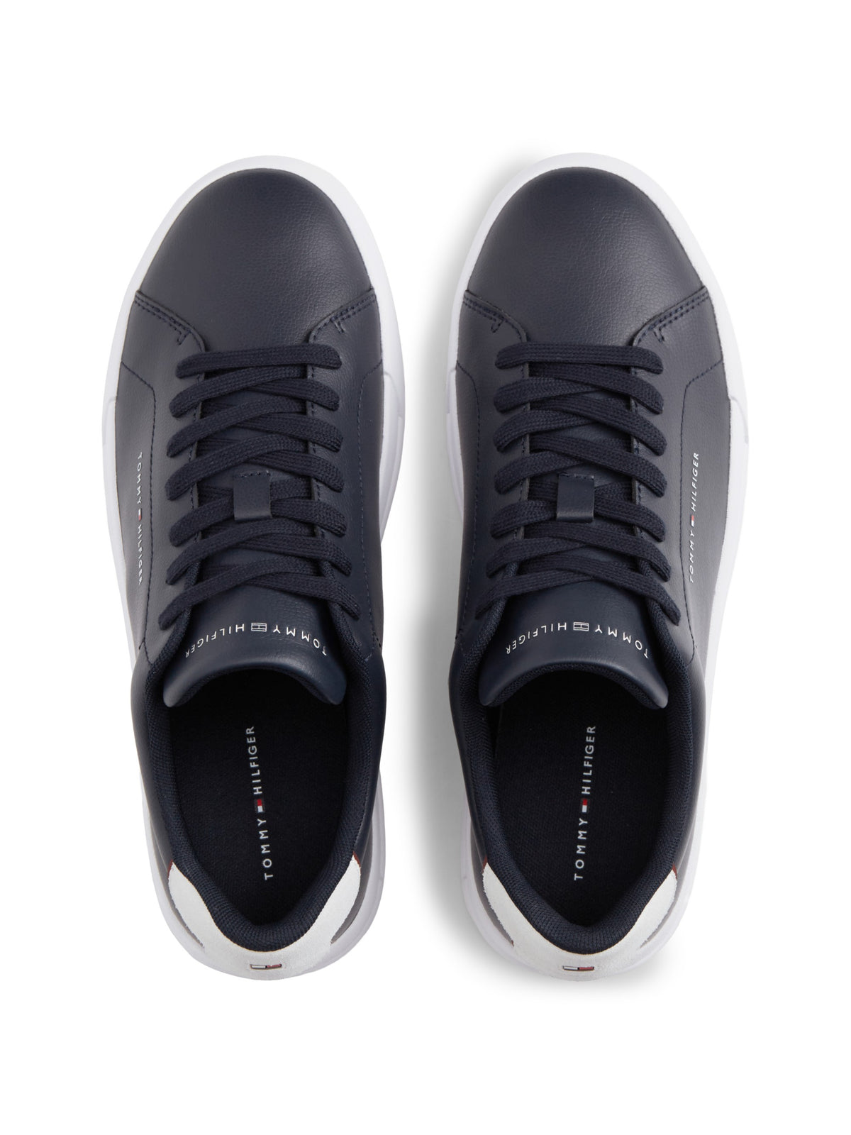 Tommy Hilfiger Logo Court Trainers With Leather - Desert Sky FM0FM05367_DW5_alternate2_ay