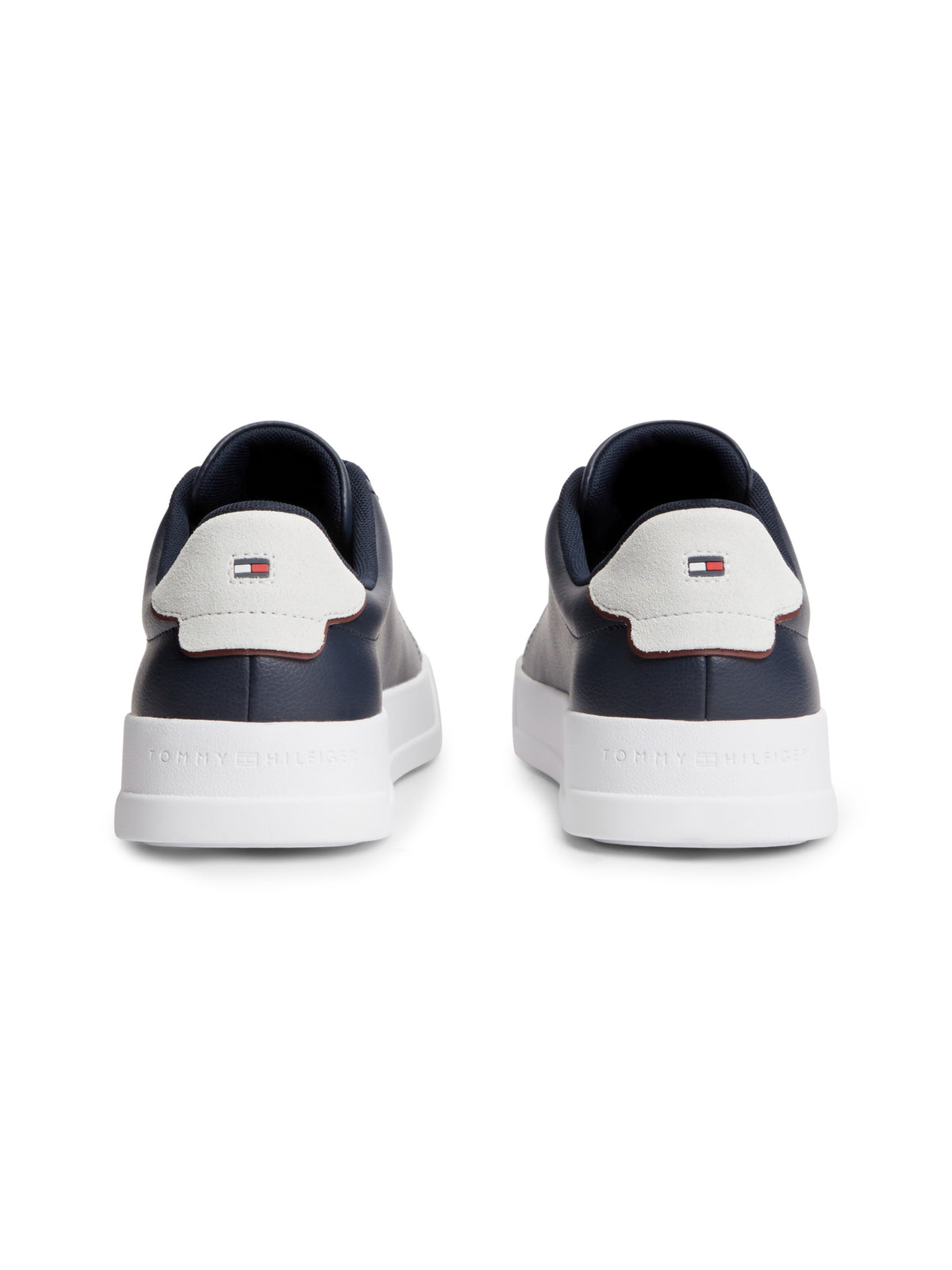 Tommy Hilfiger Logo Court Trainers With Leather - Desert Sky FM0FM05367_DW5_alternate3_ay