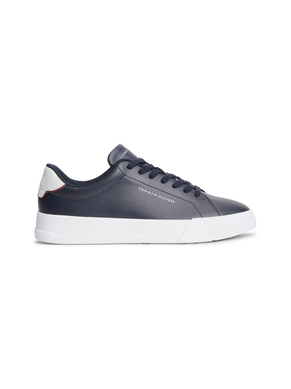 Tommy Hilfiger Logo Court Trainers With Leather - Desert Sky FM0FM05367_DW5_alternate6_ay