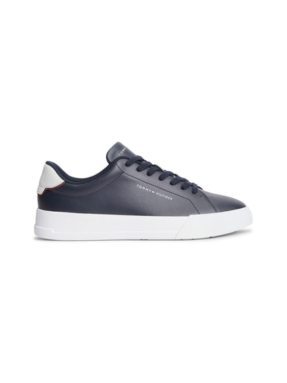Tommy Hilfiger Logo Court Trainers With Leather - Desert Sky FM0FM05367_DW5_alternate6_ay