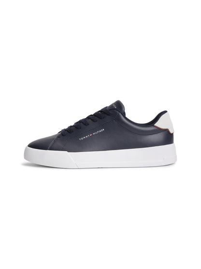 Tommy Hilfiger Logo Court Trainers With Leather - Desert Sky FM0FM05367_DW5_main_ay