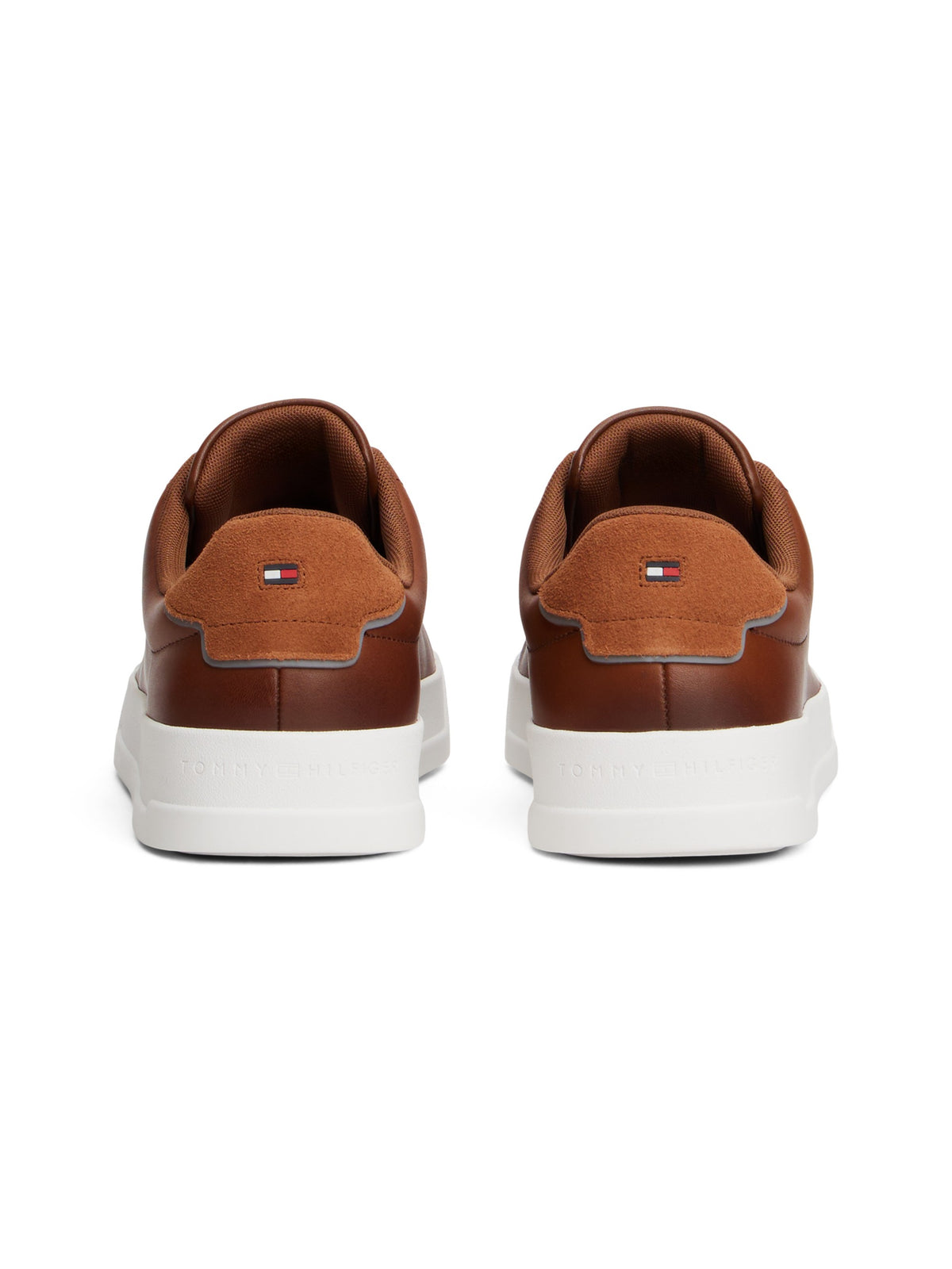 Tommy Hilfiger Leather Debossed Court Trainers - Winter Cognac FM0FM05729_GVI_alternate3_ay