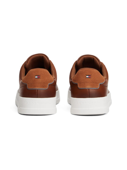 Tommy Hilfiger Leather Debossed Court Trainers - Winter Cognac FM0FM05729_GVI_alternate3_ay