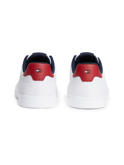 Tommy Hilfiger Leather Lightweight Court Trainers - White FM0FM05981_0GY_alternate3_ay