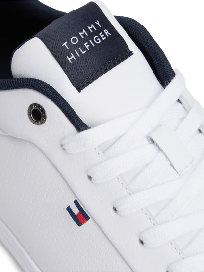 Tommy Hilfiger Leather Lightweight Court Trainers - White FM0FM05981_0GY_alternate5_ay