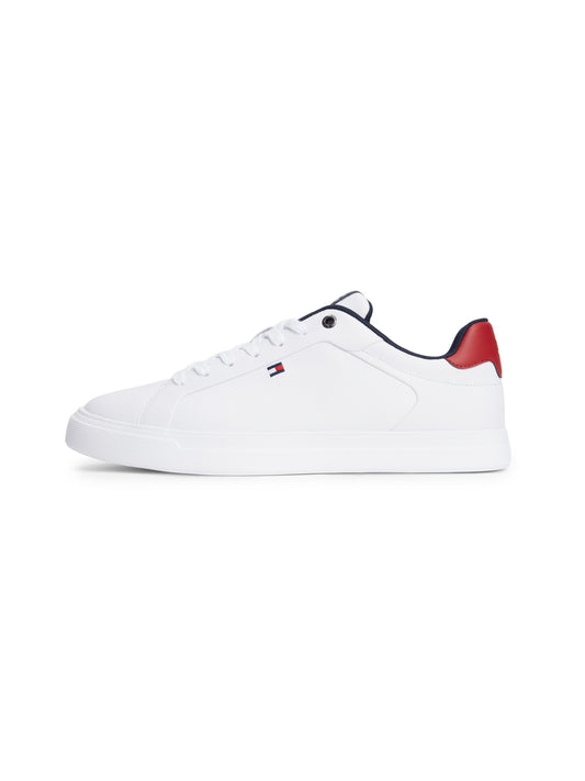 Tommy Hilfiger Leather Lightweight Court Trainers - White FM0FM05981_0GY_main_ay