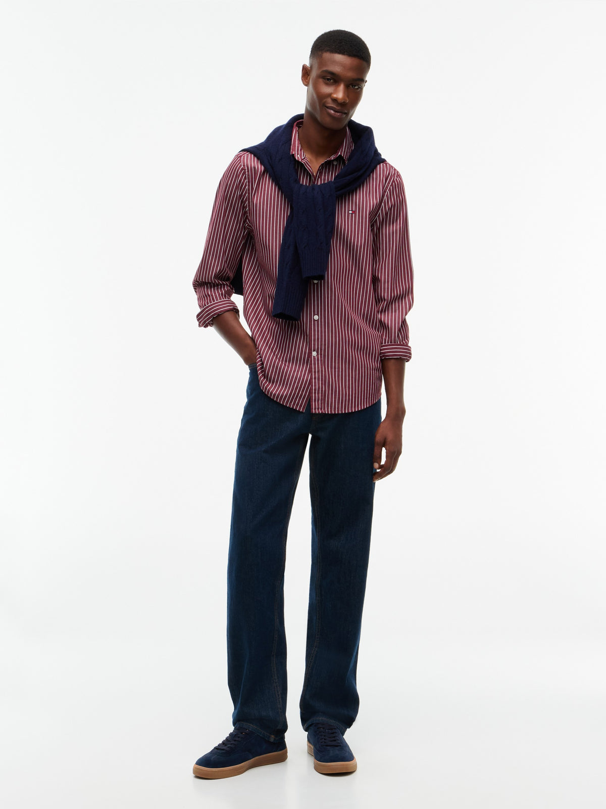 Tommy Hilfiger New York Label Luxe Suede Trainers - Desert Sky FM0FM05997_DW5_alternate7_ay