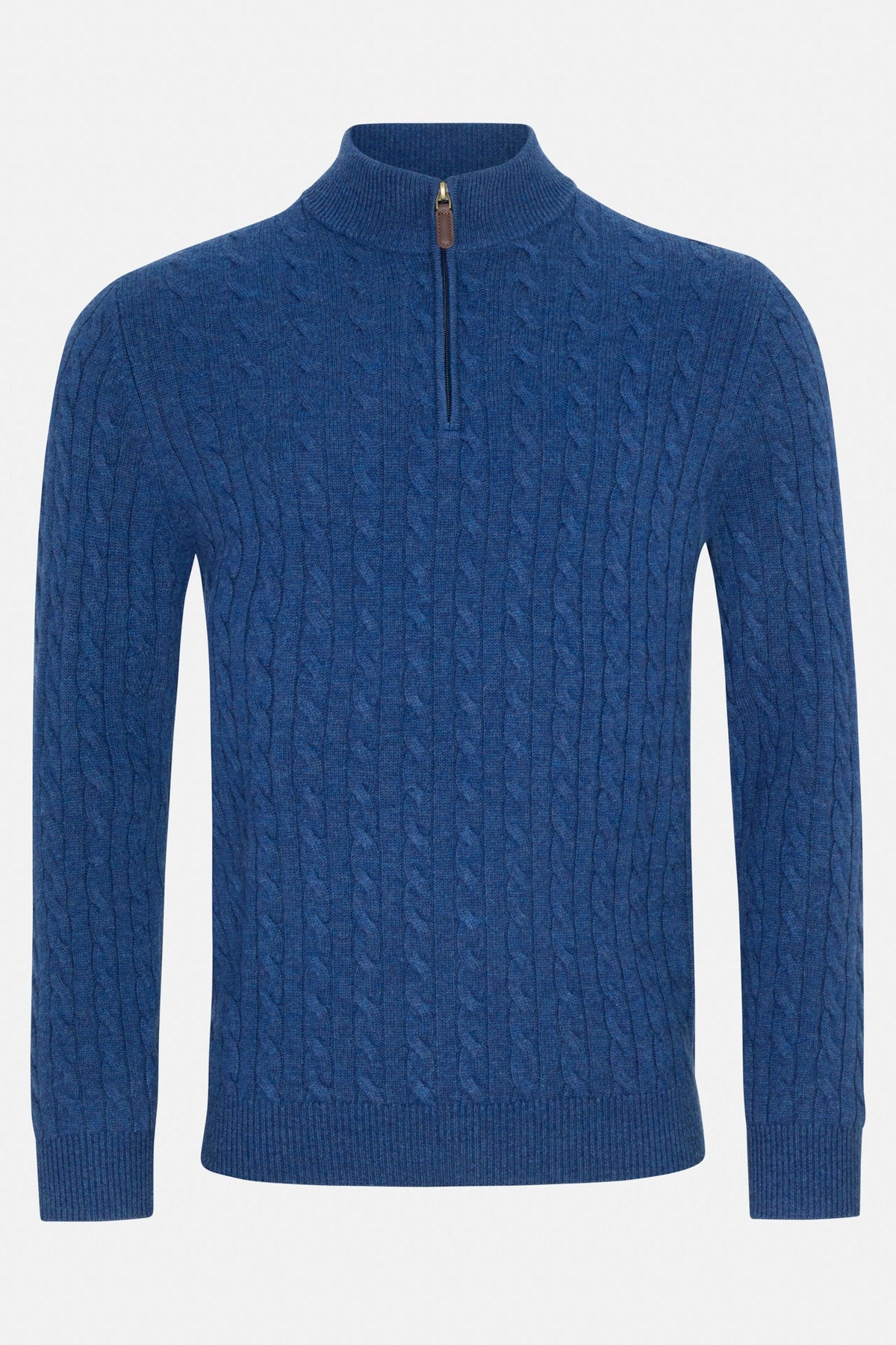 Benetti Grant Cable Knit Quarter-Zip INDIGO Grant_Indigo_Cable_Knit