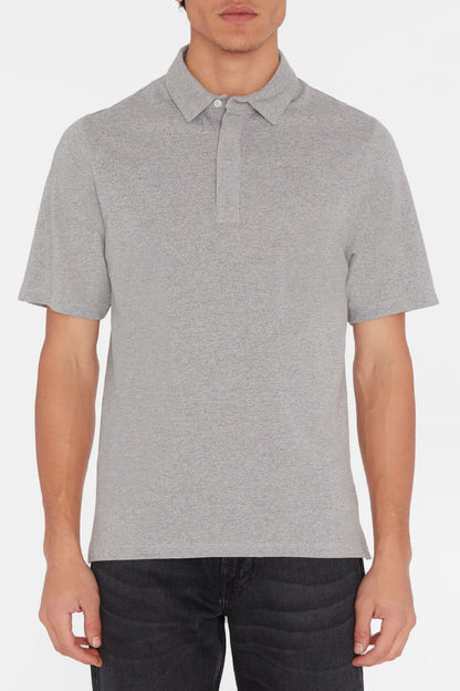 7 For All Mankind Piqué Polo Shirt - Grey Melange JSMM3400PG_FW22-202
