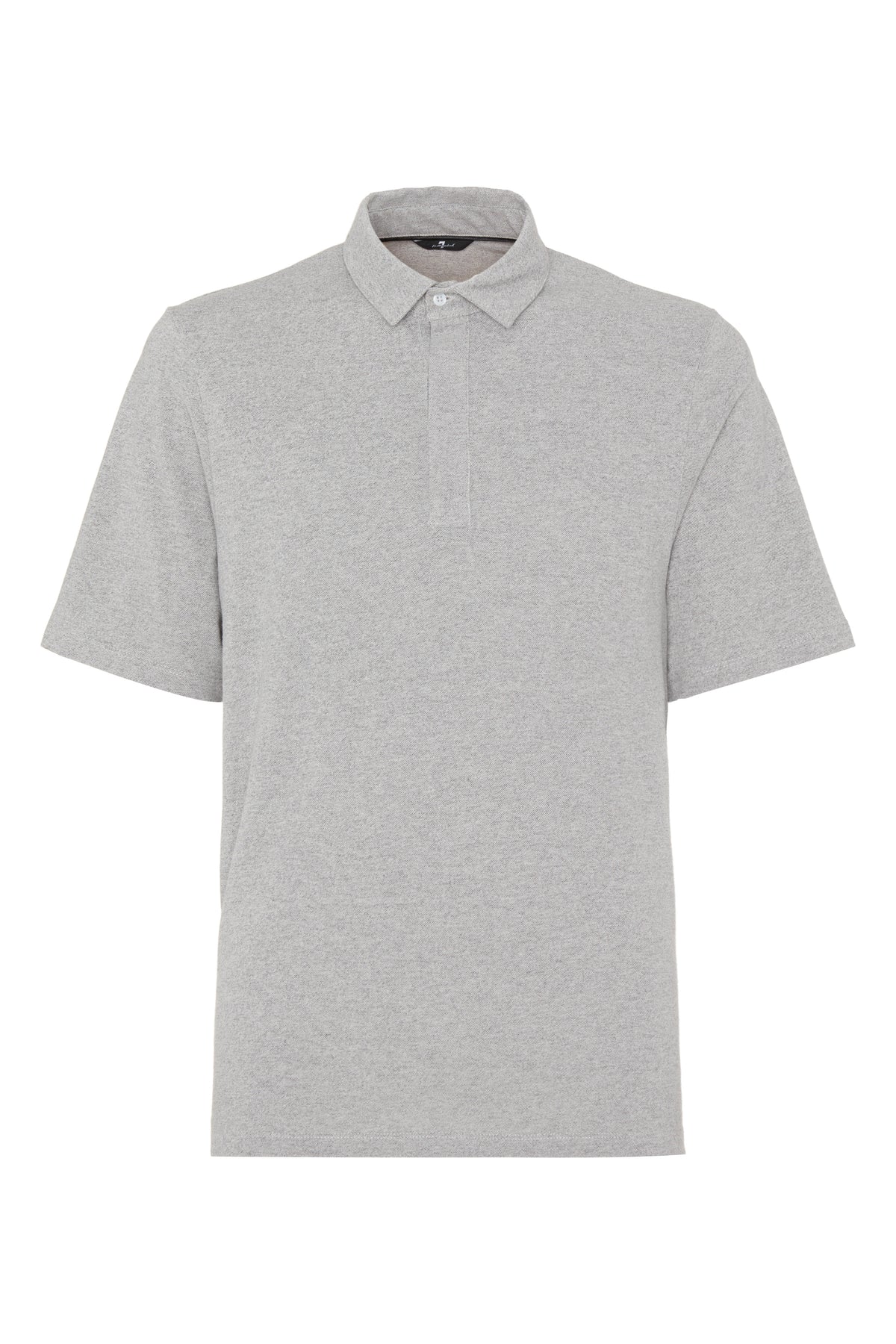 7 For All Mankind Piqué Polo Shirt - Grey Melange JSMM3400PG_FW22