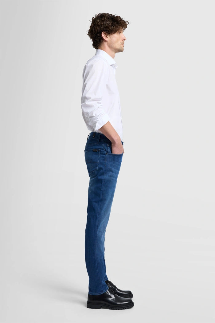 7 for All Mankind Slimmy Tapered Luxe Performance Plus - Mid Blue JSMXA230BD_2_3
