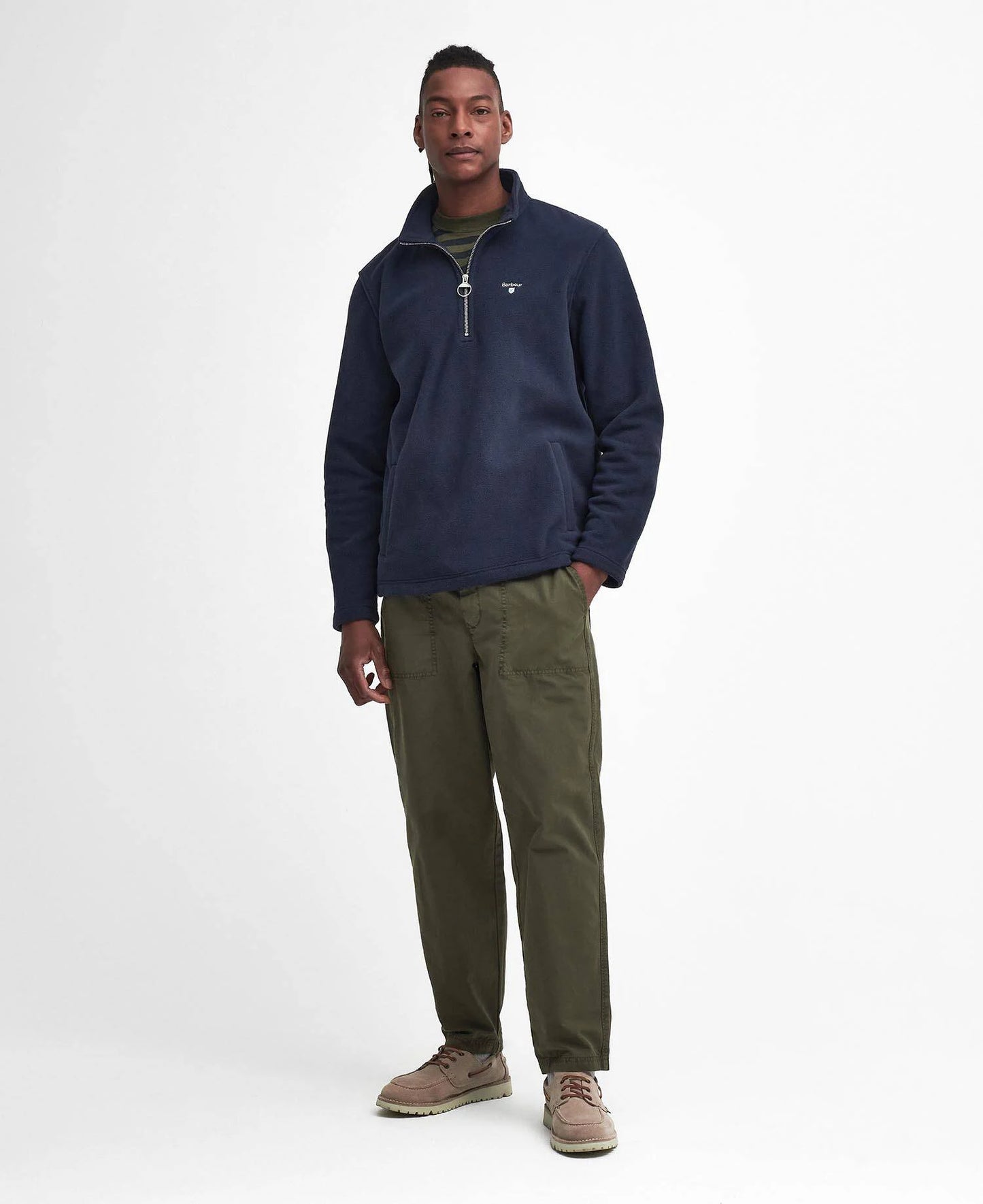 Barbour Essentials Half-Zip Fleece -Classic Navy MFL0185NY91_03getthelook