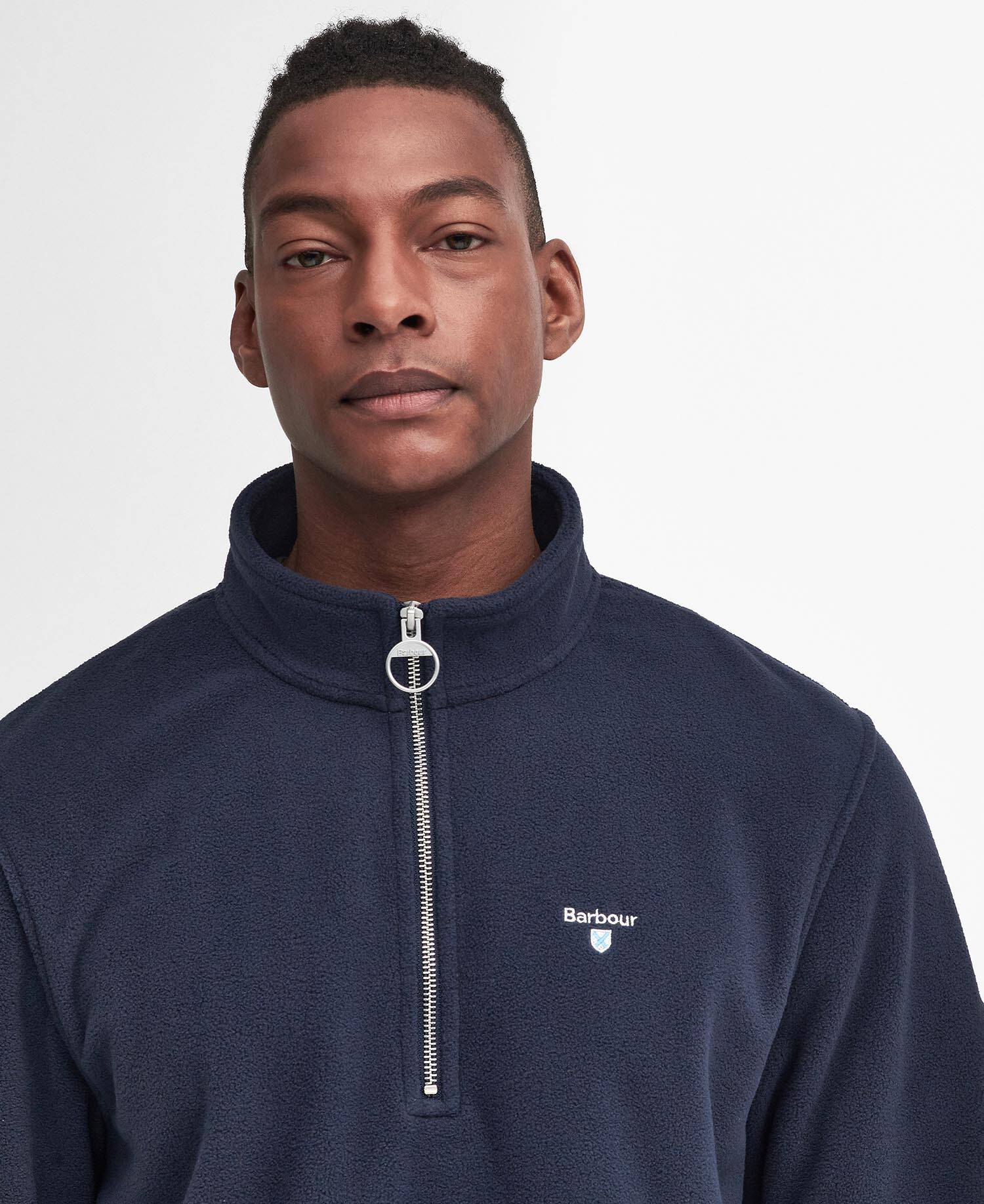 Barbour Essentials Half-Zip Fleece -Classic Navy MFL0185NY91_05detaila