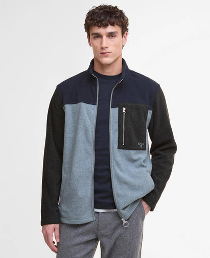 Barbour Colour Block Fleece - Grey Marl MFL0207GY52_01front
