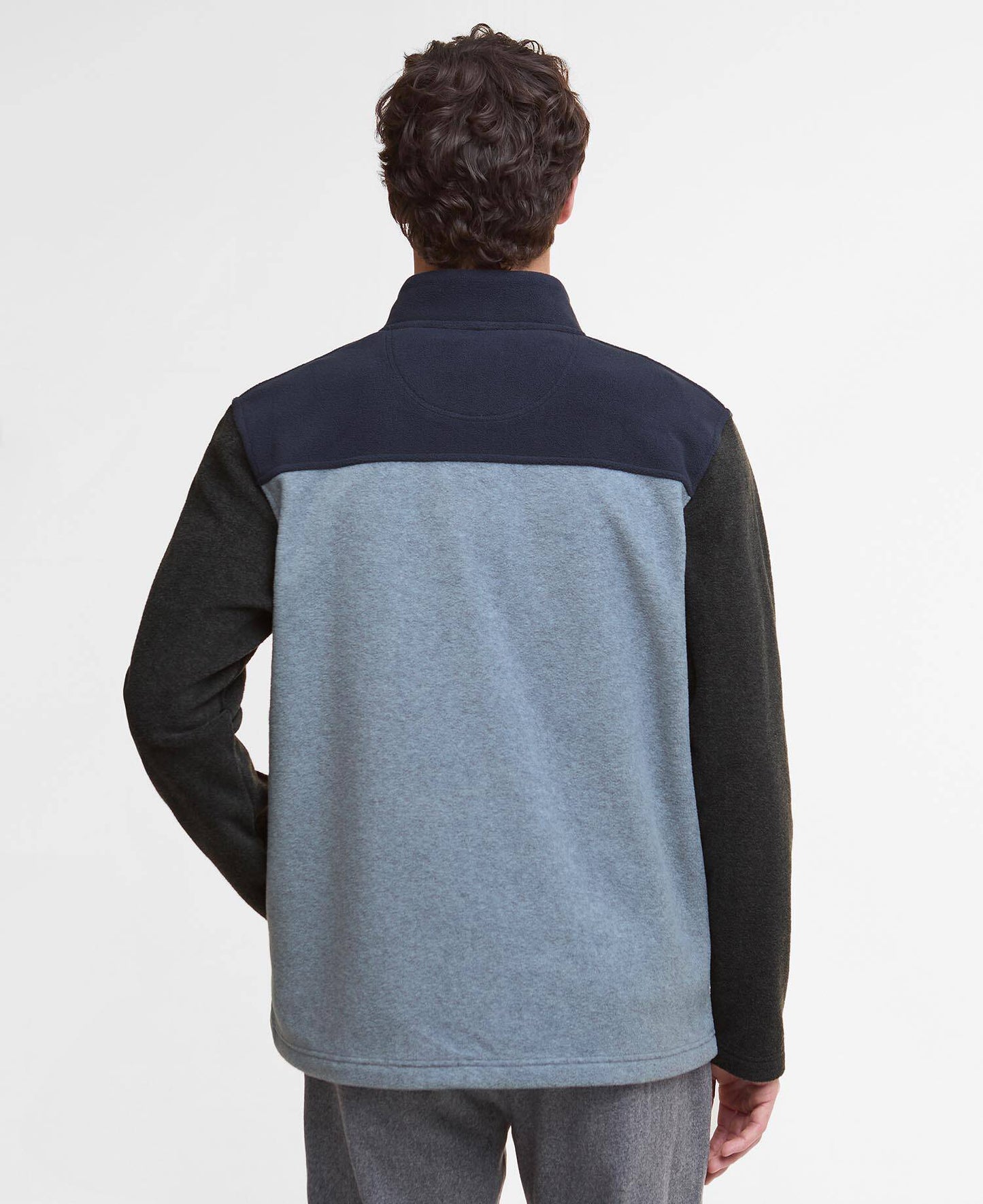 Barbour Colour Block Fleece - Grey Marl MFL0207GY52_04back