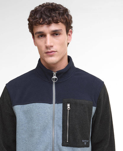 Barbour Colour Block Fleece - Grey Marl MFL0207GY52_05detaila