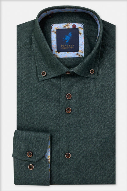 Benetti Marty Textured Shirt MF_Marty_Sage_01
