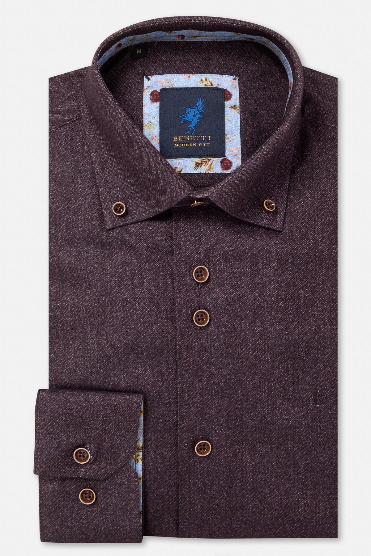 Benetti Marty Textured Shirt MF_Moscow_Bordo_01
