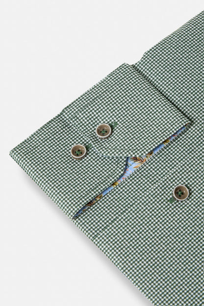 Benetti Rega Micro-Check Shirt MF_Rega_Forest_02