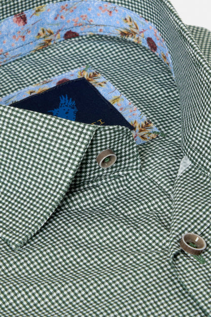 Benetti Rega Micro-Check Shirt MF_Rega_Forest_03