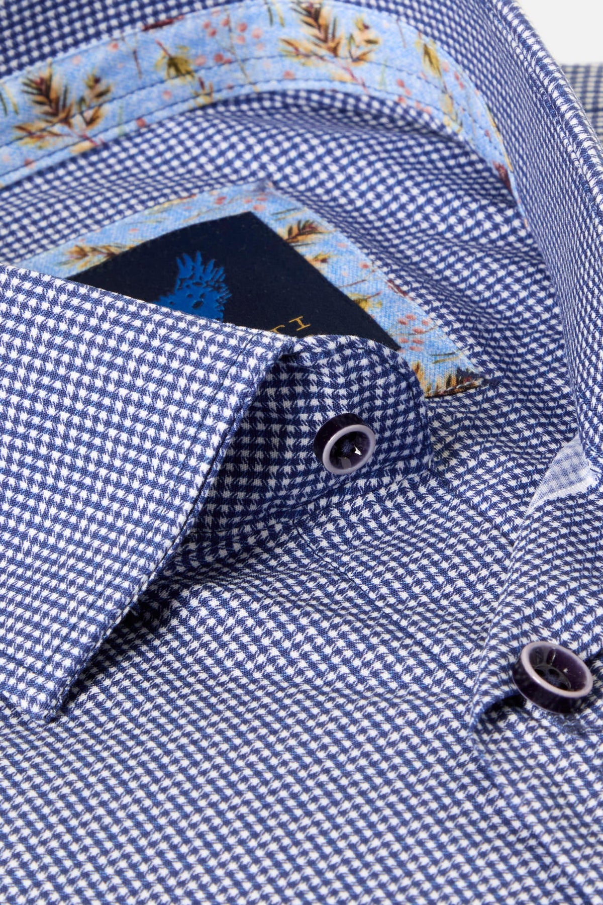 Benetti Rega Micro-Check Shirt MF_Rega_Navy_03