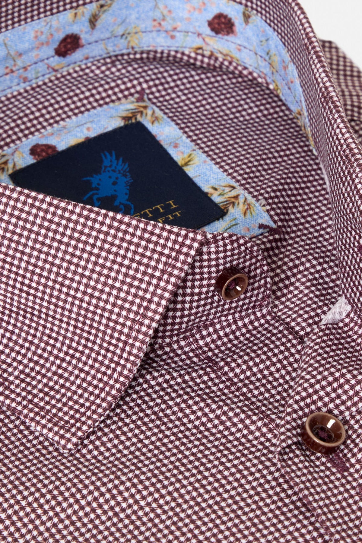 Benetti Rega Micro-Check Shirt MF_Rega_Plum_03