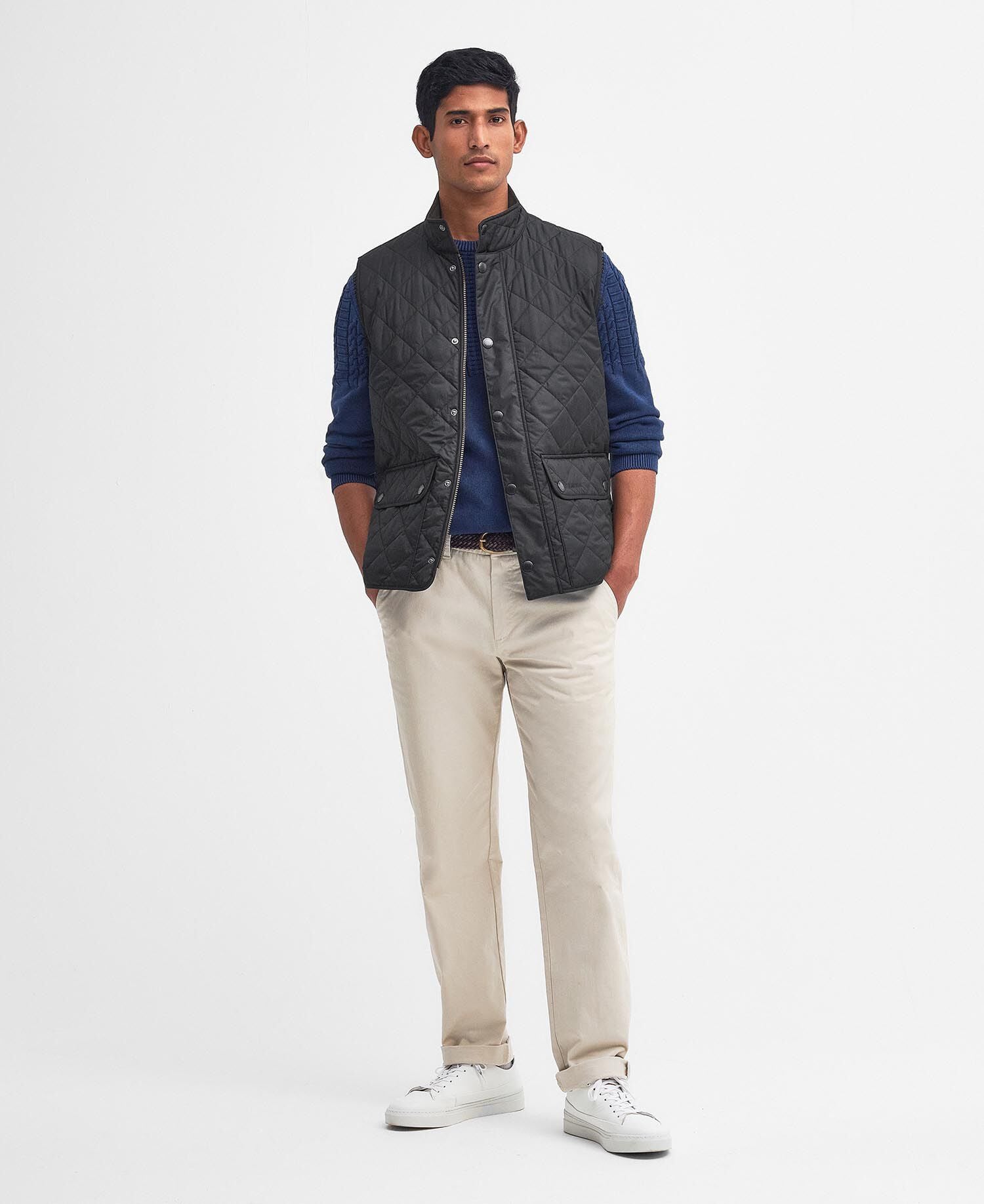 Barbour Lowerdale Gilet in Black - styled outfit
