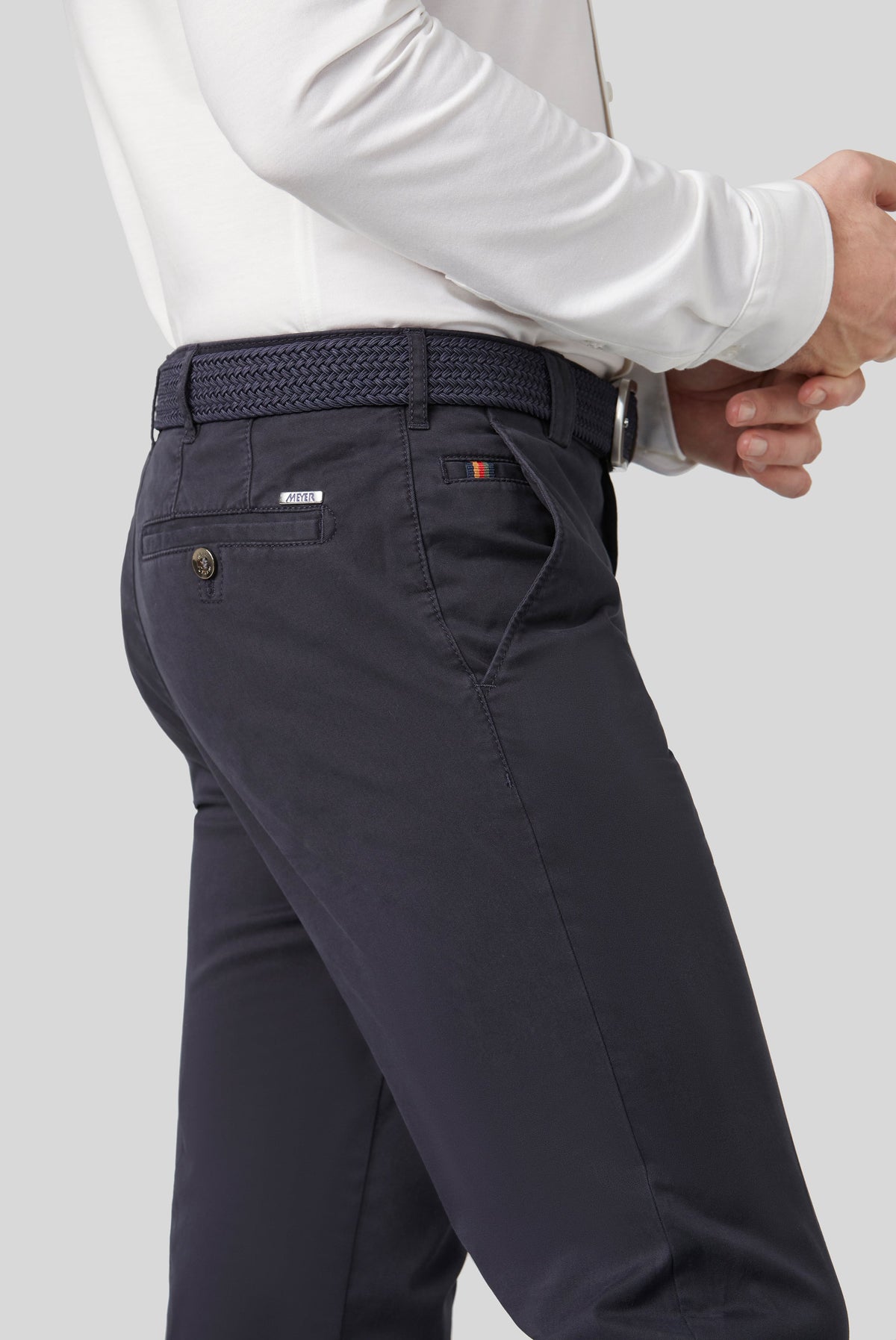 Meyer Roma Fairtrade Cotton Chino - Navy MH_SS22_Roma_3001_20_detail