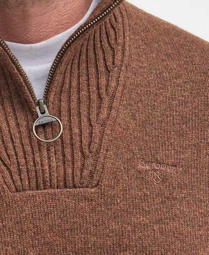 Barbour Essential Half-Zip Jumper - Sandstone MKN0339SN31_05detailb