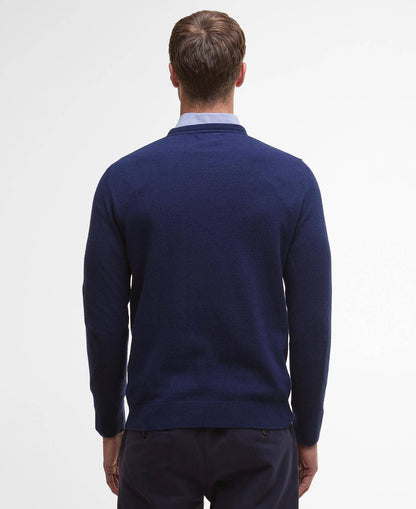 Barbour Essential Crew Neck Jumper - Atlantic Blue MKN0345BL52_04back