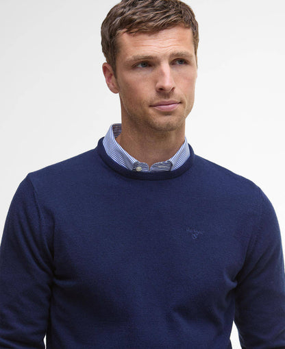 Barbour Essential Crew Neck Jumper - Atlantic Blue MKN0345BL52_05detaila