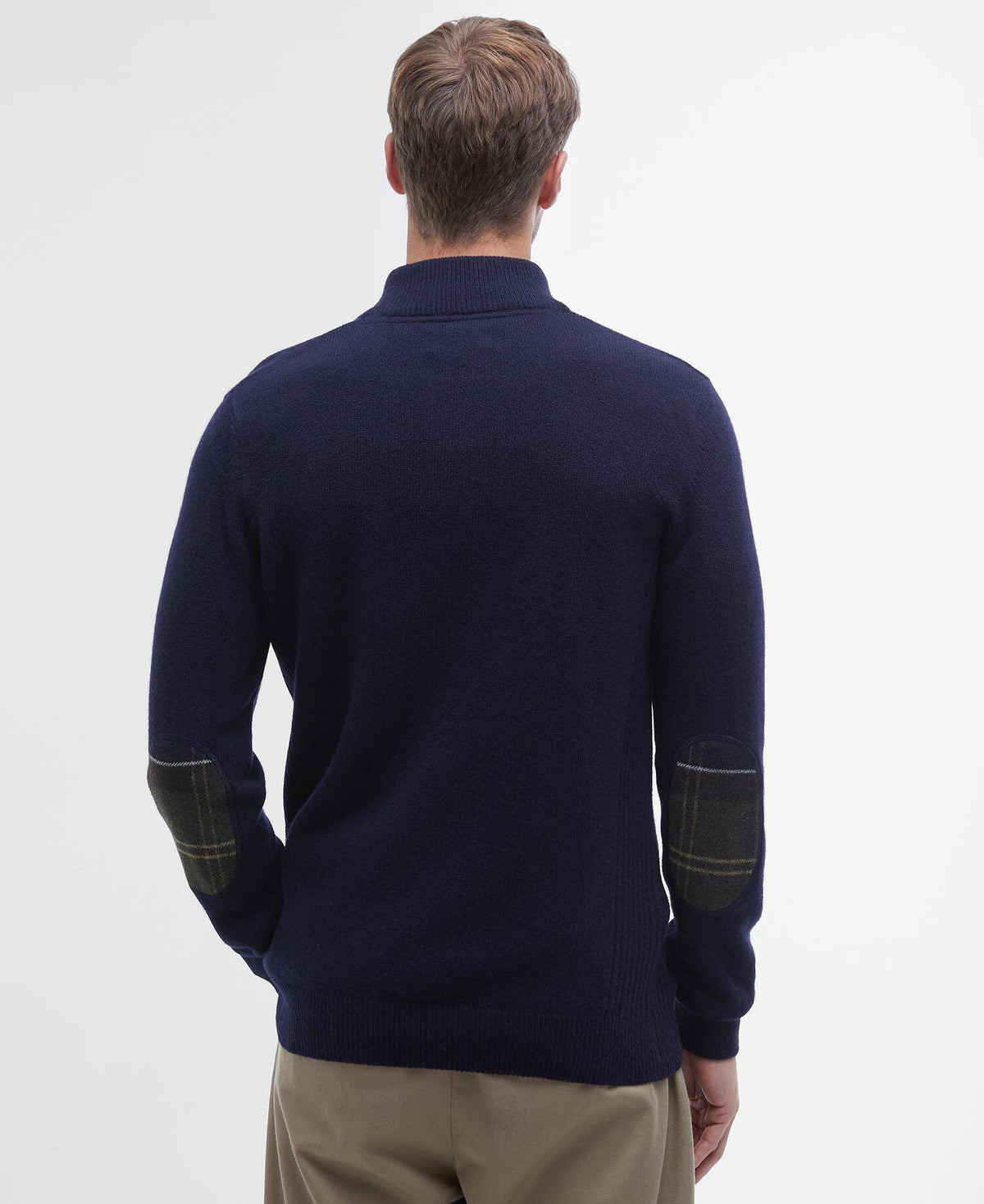 Barbour Holden Quarter Zip Jumper in Navy - back