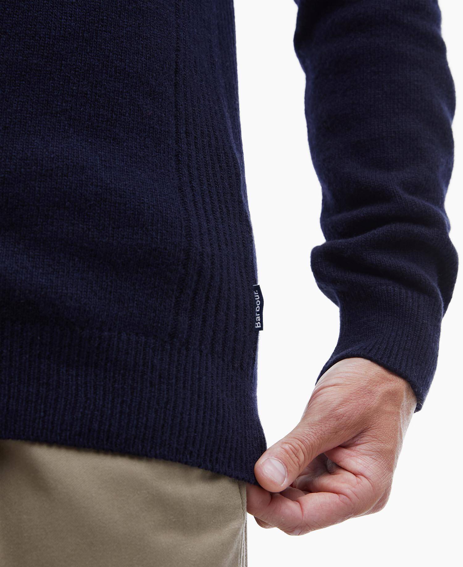 Barbour Holden Half Zip Jumper - Classic Navy MKN0837NY91_05detaild