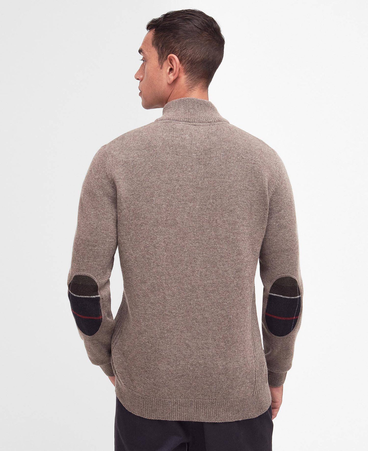 Barbour Holden Quarter Zip Jumper in Military Marl - back