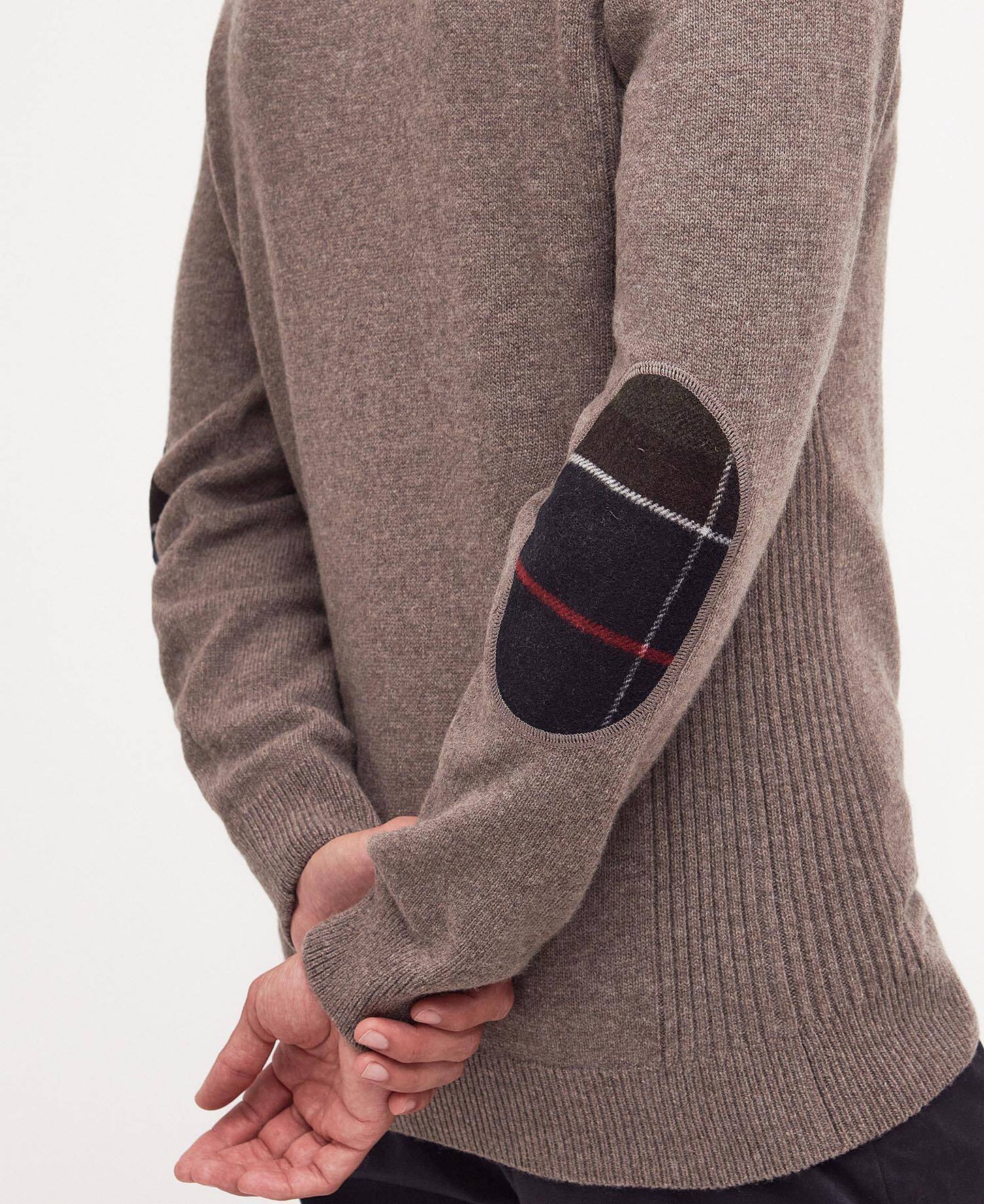 Barbour Holden Half Zip Jumper - Military Marl MKN0837OL76_05detailb