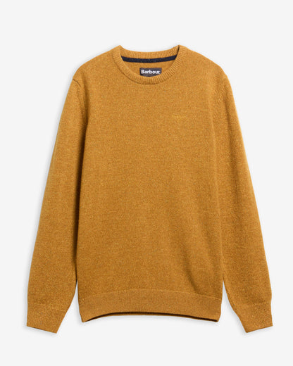 Barbour Essential Tisbury Crew Neck Jumper in Copper - flat