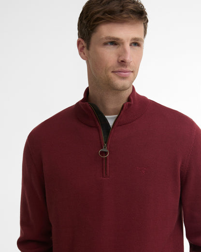 Barbour Cotton Quarter-Zip Jumper - Russet MKN1074BR57_05detaila