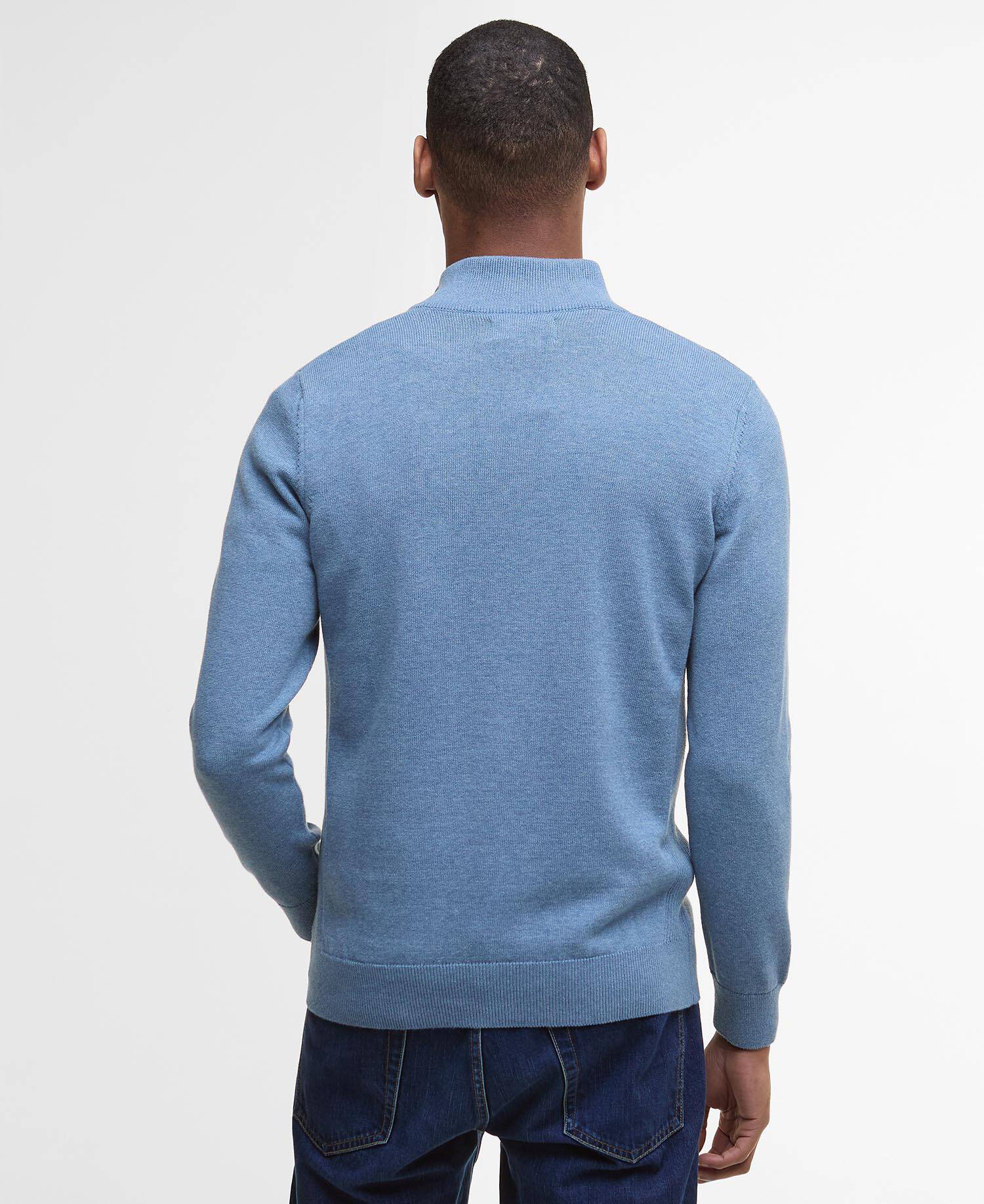 Barbour Cotton Half-Zip Jumper - Blue Stone MKN1074BU43_04back
