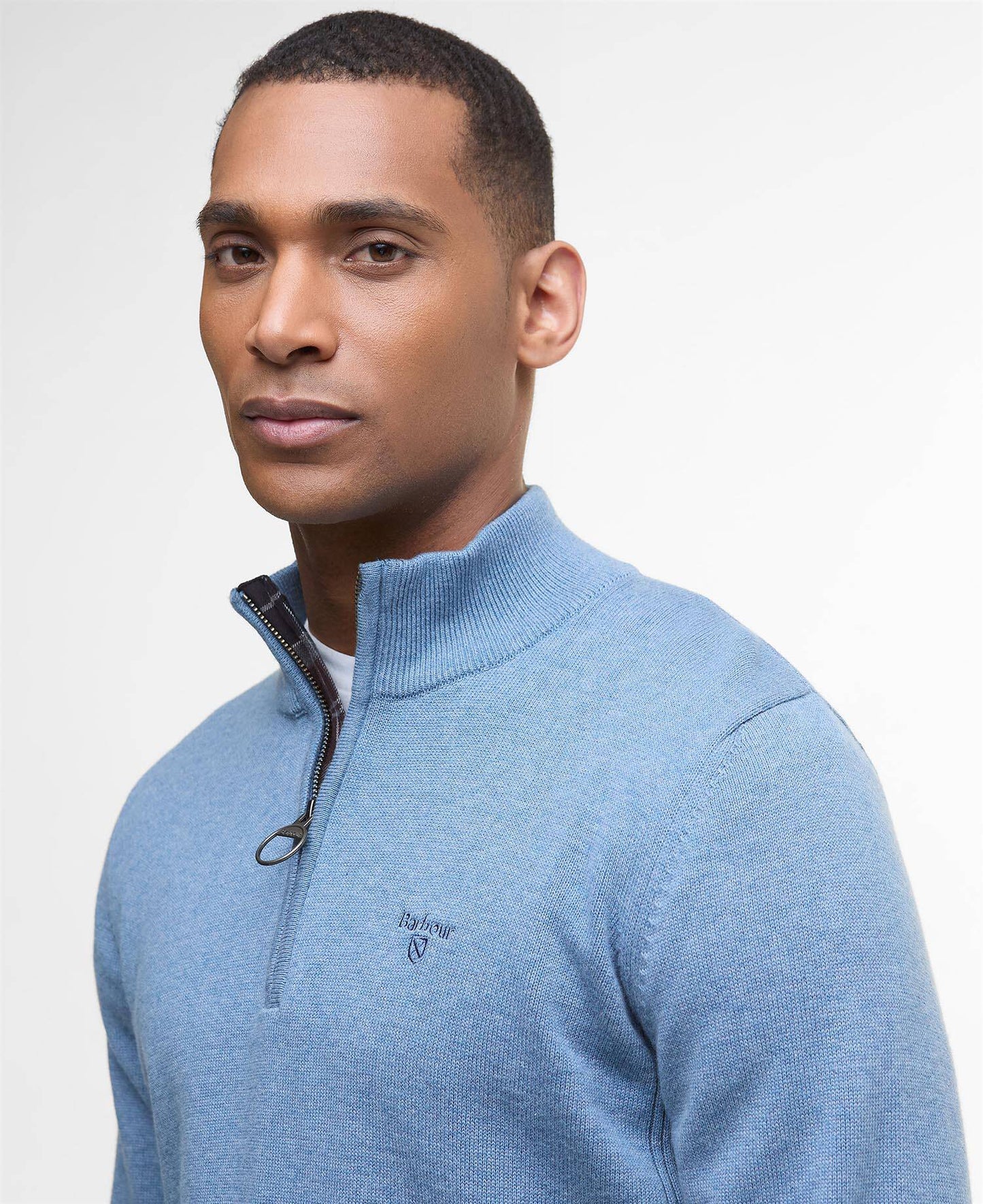 Barbour Cotton Half-Zip Jumper - Blue Stone MKN1074BU43_05detaila